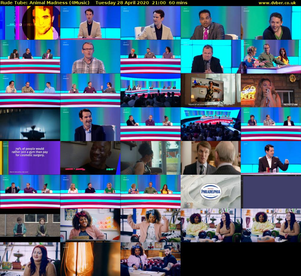 Rude Tube: Animal Madness (4Music) Tuesday 28 April 2020 21:00 - 22:00