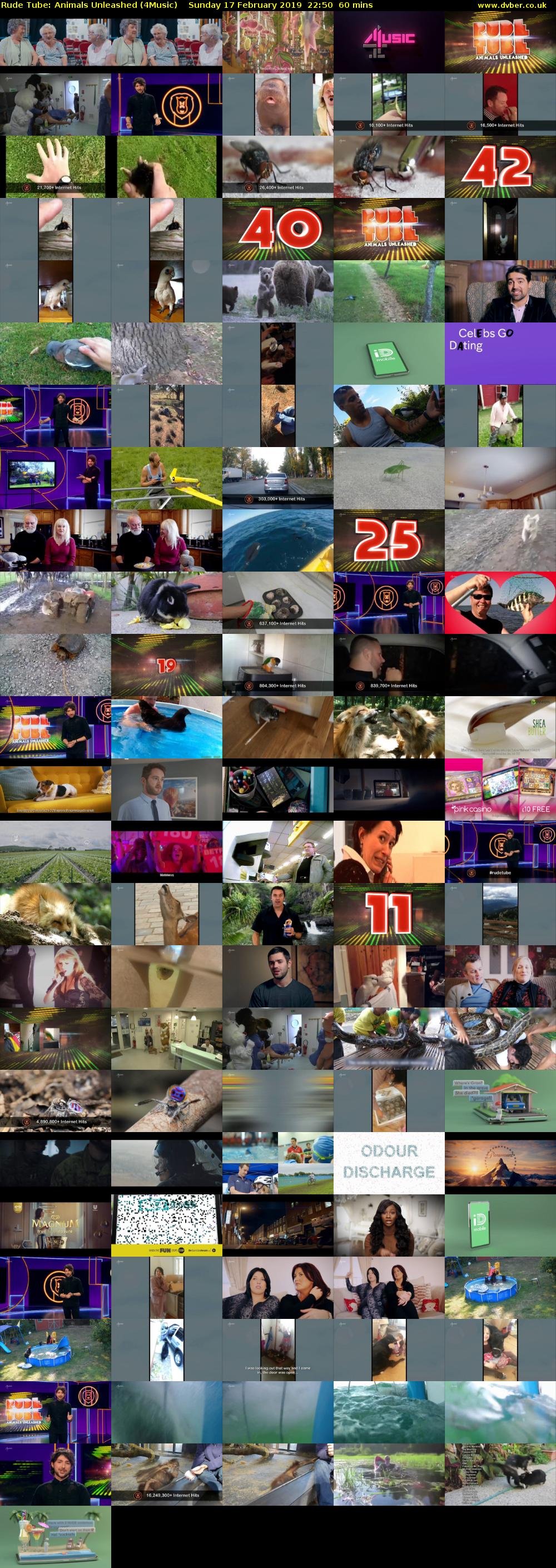 Rude Tube: Animals Unleashed (4Music) Sunday 17 February 2019 22:50 - 23:50