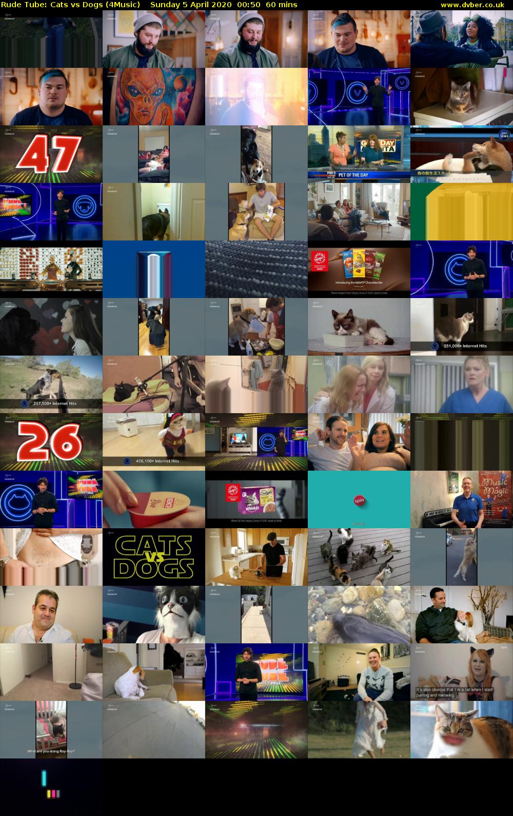 Rude Tube: Cats vs Dogs (4Music) Sunday 5 April 2020 00:50 - 01:50