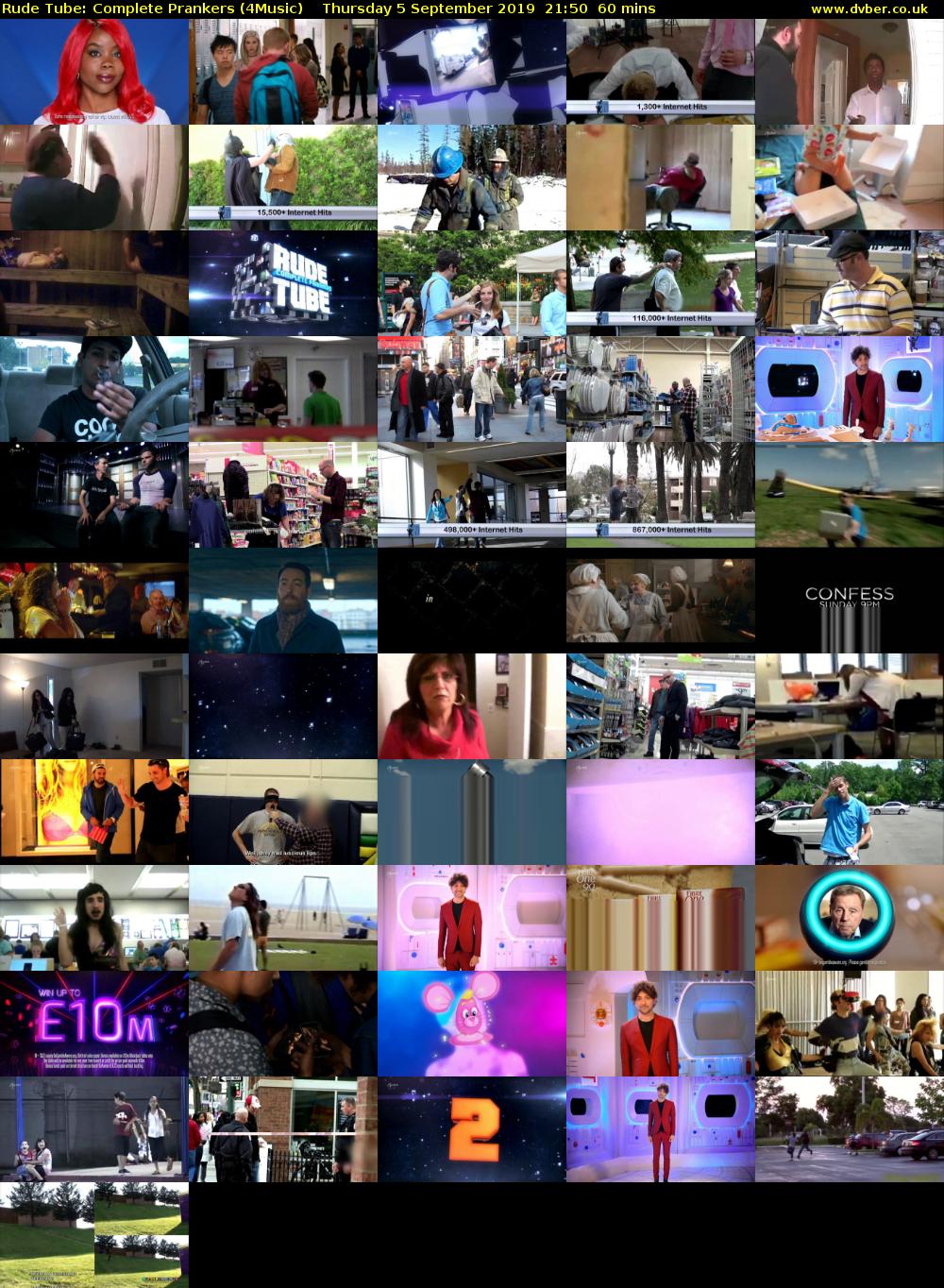 Rude Tube: Complete Prankers (4Music) Thursday 5 September 2019 21:50 - 22:50