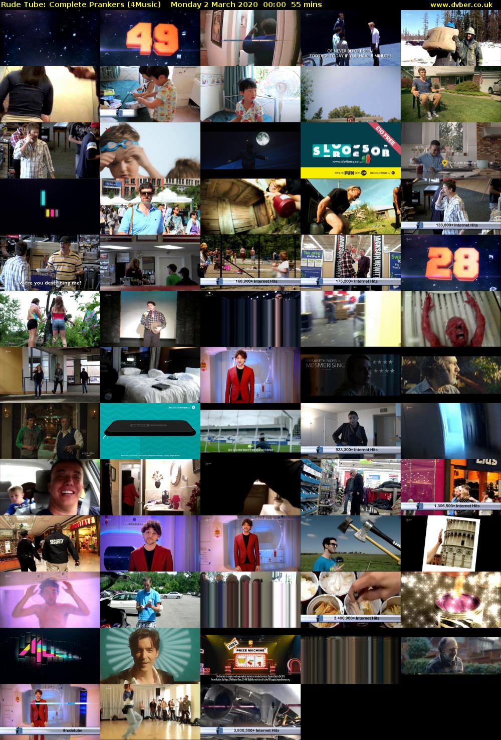 Rude Tube: Complete Prankers (4Music) Monday 2 March 2020 00:00 - 00:55