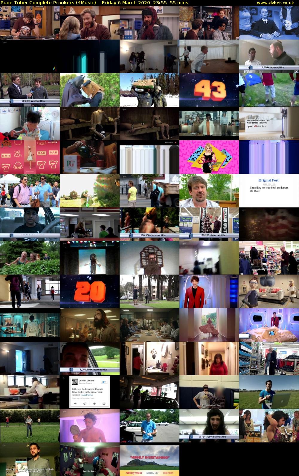 Rude Tube: Complete Prankers (4Music) Friday 6 March 2020 23:55 - 00:50