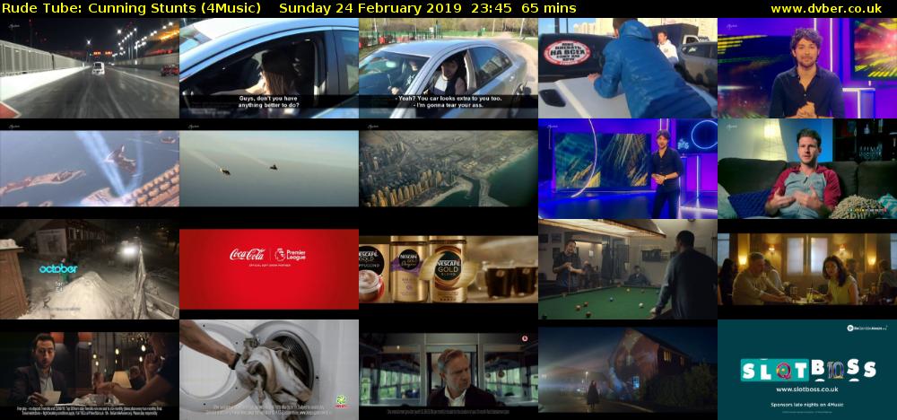 Rude Tube: Cunning Stunts (4Music) Sunday 24 February 2019 23:45 - 00:50