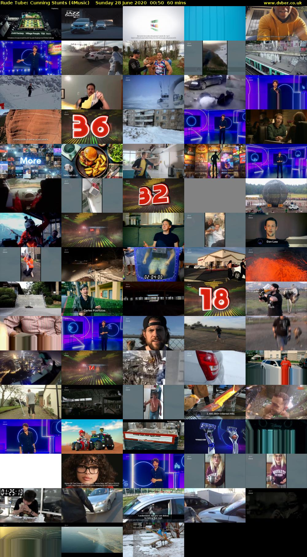 Rude Tube: Cunning Stunts (4Music) Sunday 28 June 2020 00:50 - 01:50