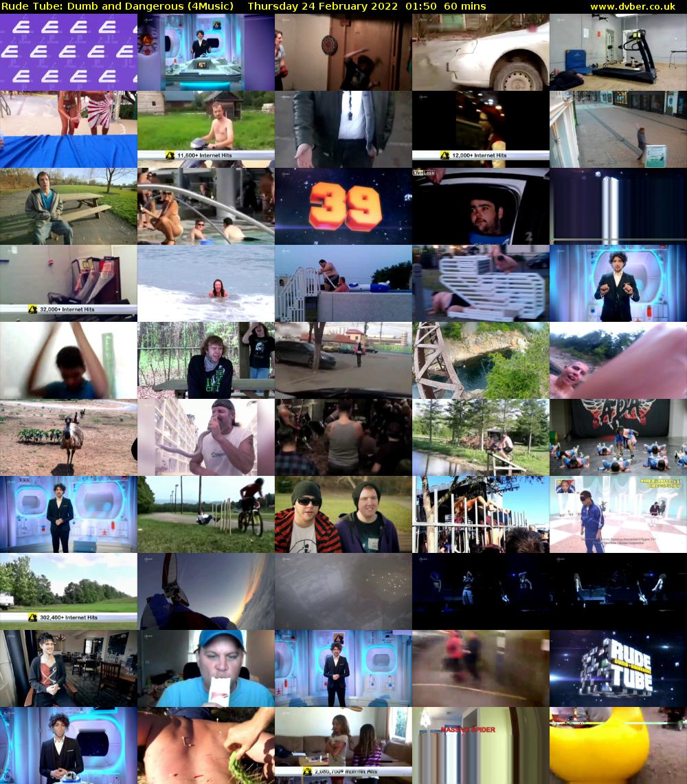 Rude Tube: Dumb and Dangerous (4Music) Thursday 24 February 2022 01:50 - 02:50