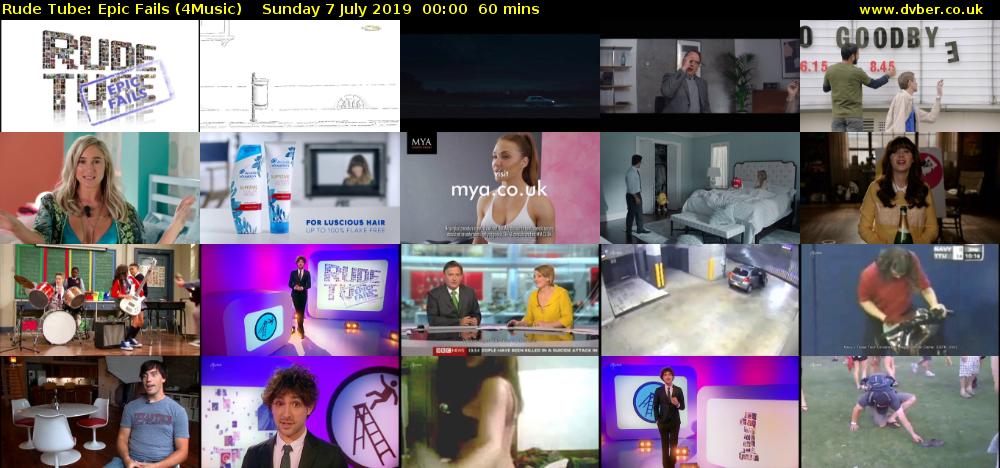 Rude Tube: Epic Fails (4Music) Sunday 7 July 2019 00:00 - 01:00