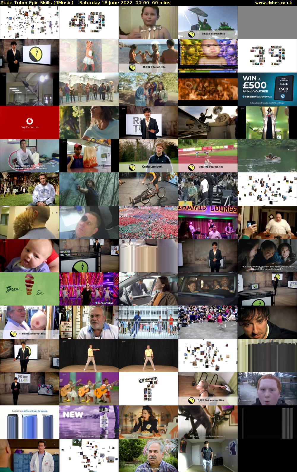Rude Tube: Epic Skills (4Music) Saturday 18 June 2022 00:00 - 01:00