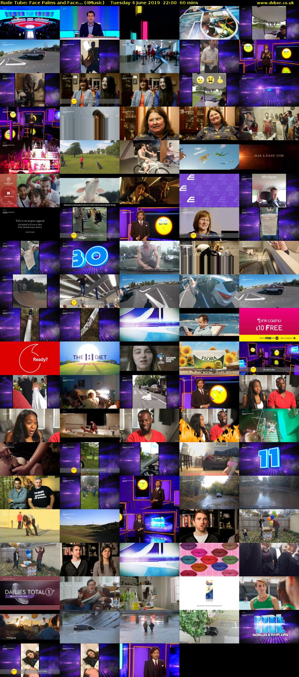 Rude Tube: Face Palms and Face... (4Music) Tuesday 4 June 2019 22:00 - 23:00