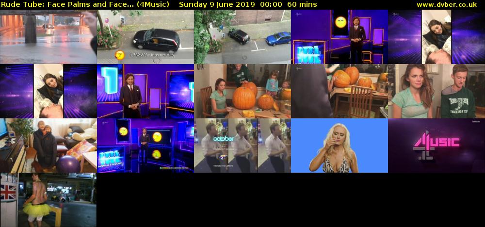 Rude Tube: Face Palms and Face... (4Music) Sunday 9 June 2019 00:00 - 01:00