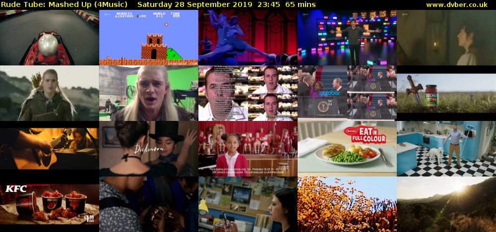 Rude Tube: Mashed Up (4Music) Saturday 28 September 2019 23:45 - 00:50
