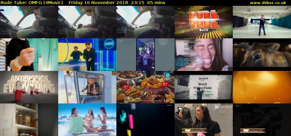 Rude Tube: OMFG (4Music) Friday 16 November 2018 23:15 - 00:20