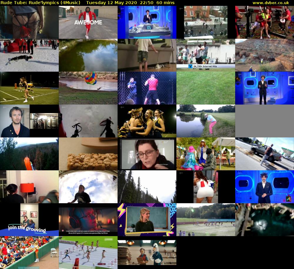 Rude Tube: Rude'lympics (4Music) Tuesday 12 May 2020 22:50 - 23:50