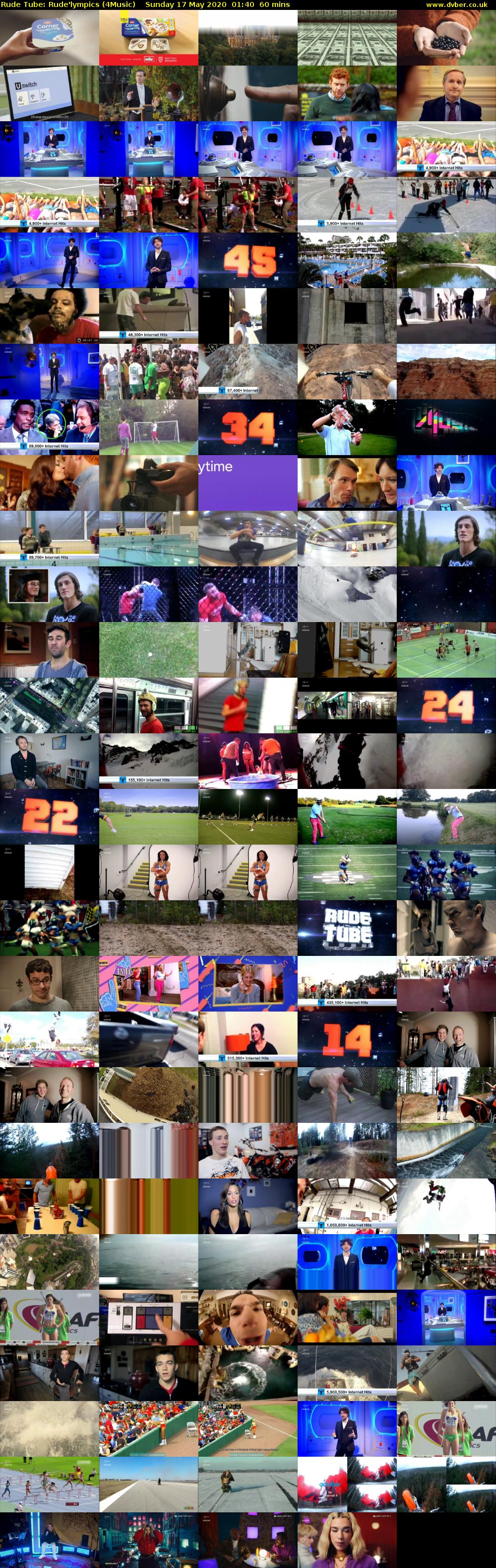 Rude Tube: Rude'lympics (4Music) Sunday 17 May 2020 01:40 - 02:40