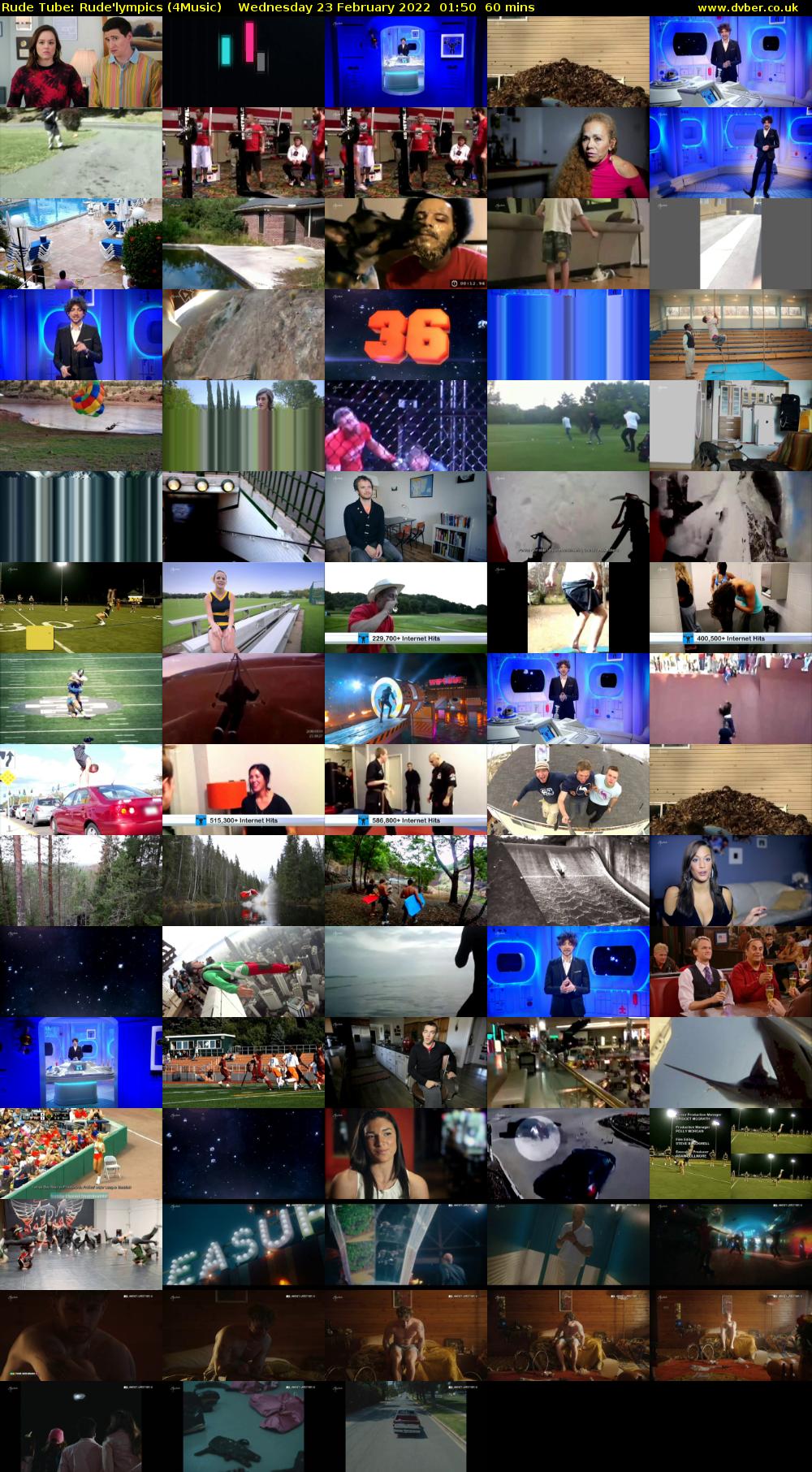Rude Tube: Rude'lympics (4Music) Wednesday 23 February 2022 01:50 - 02:50
