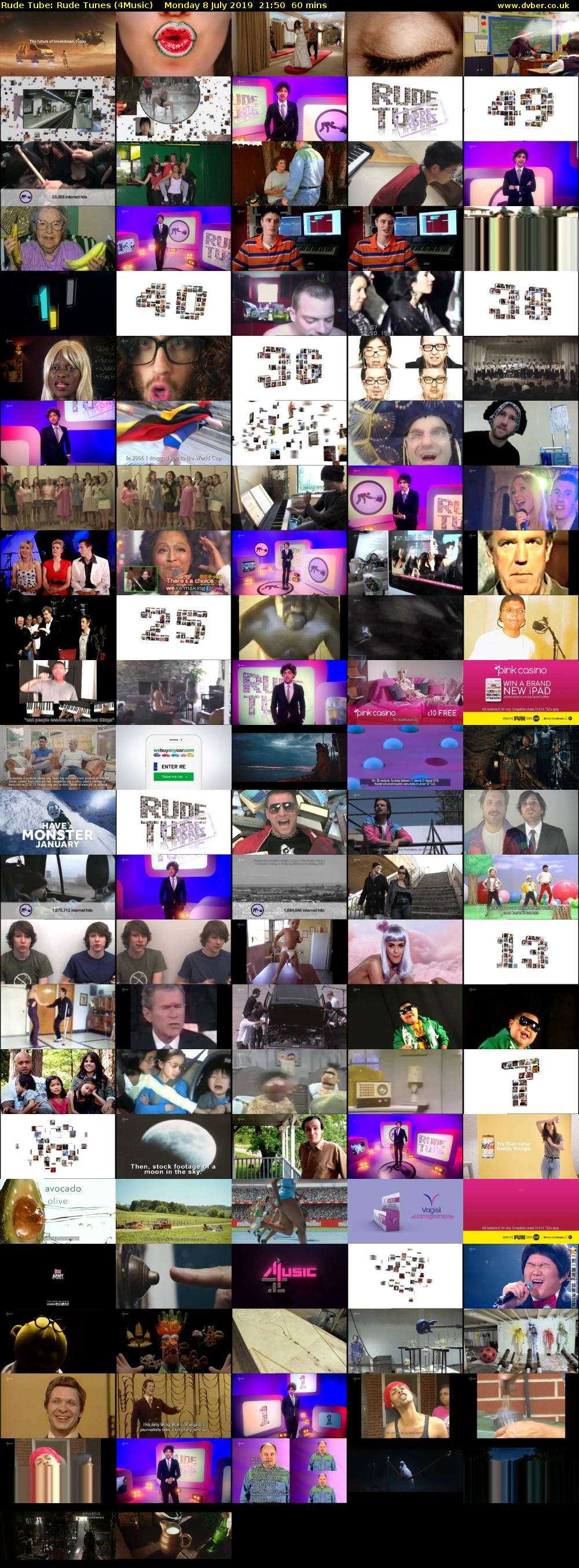 Rude Tube: Rude Tunes (4Music) Monday 8 July 2019 21:50 - 22:50