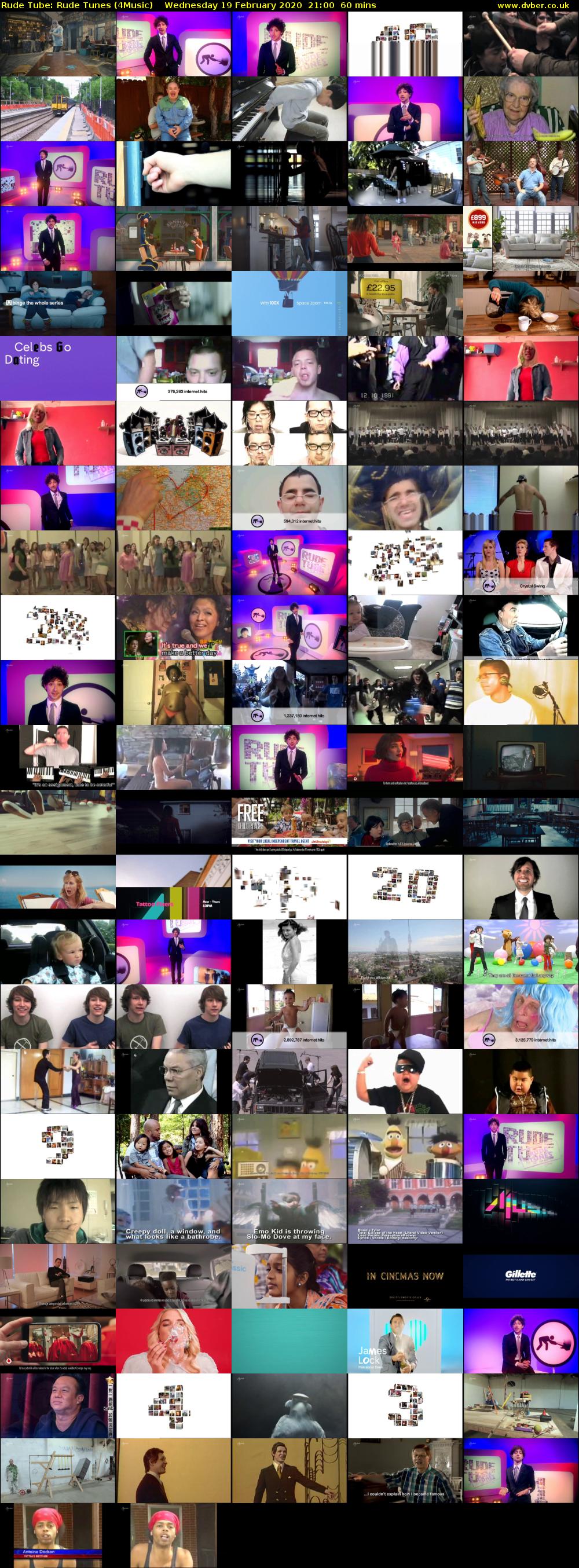 Rude Tube: Rude Tunes (4Music) Wednesday 19 February 2020 21:00 - 22:00