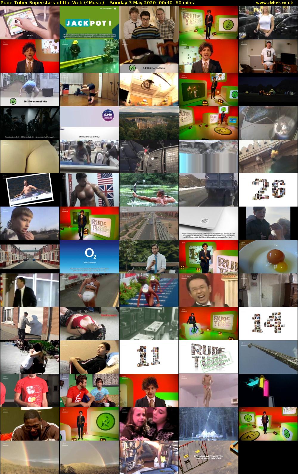 Rude Tube: Superstars of the Web (4Music) Sunday 3 May 2020 00:40 - 01:40