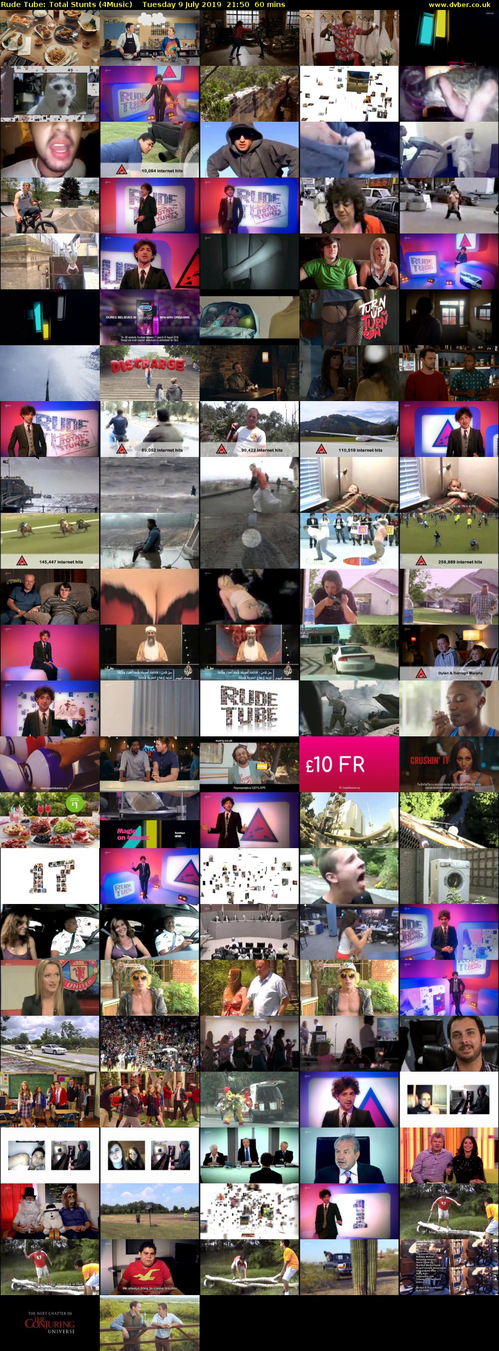 Rude Tube: Total Stunts (4Music) Tuesday 9 July 2019 21:50 - 22:50