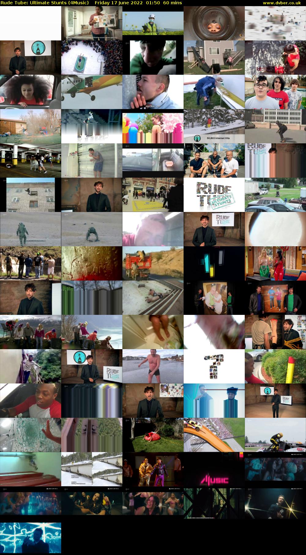 Rude Tube: Ultimate Stunts (4Music) Friday 17 June 2022 01:50 - 02:50