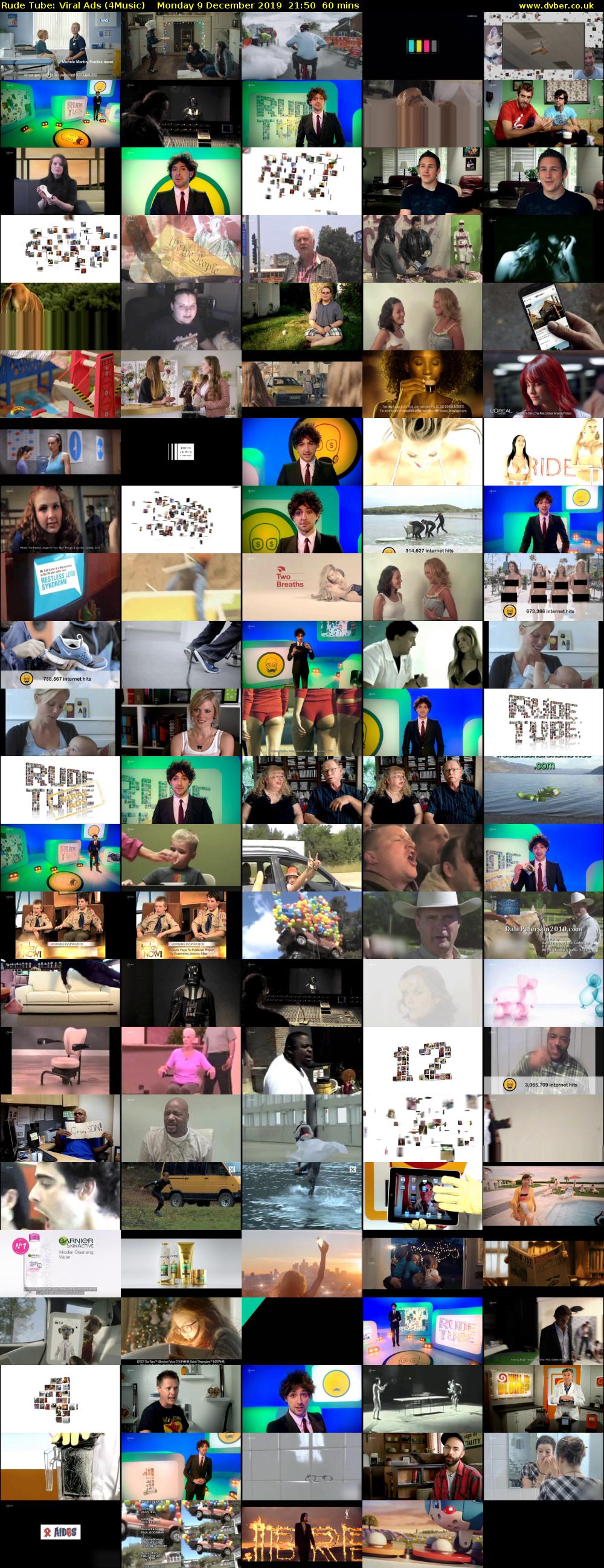 Rude Tube: Viral Ads (4Music) Monday 9 December 2019 21:50 - 22:50