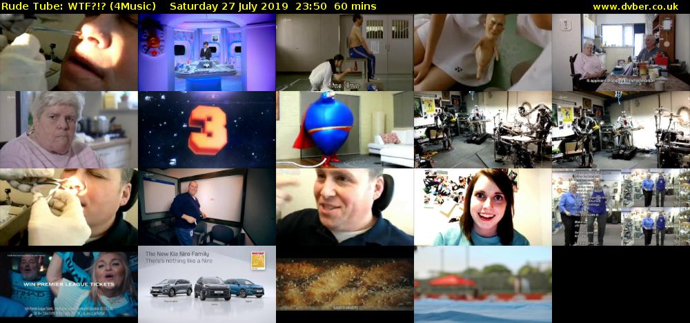 Rude Tube: WTF?!? (4Music) Saturday 27 July 2019 23:50 - 00:50