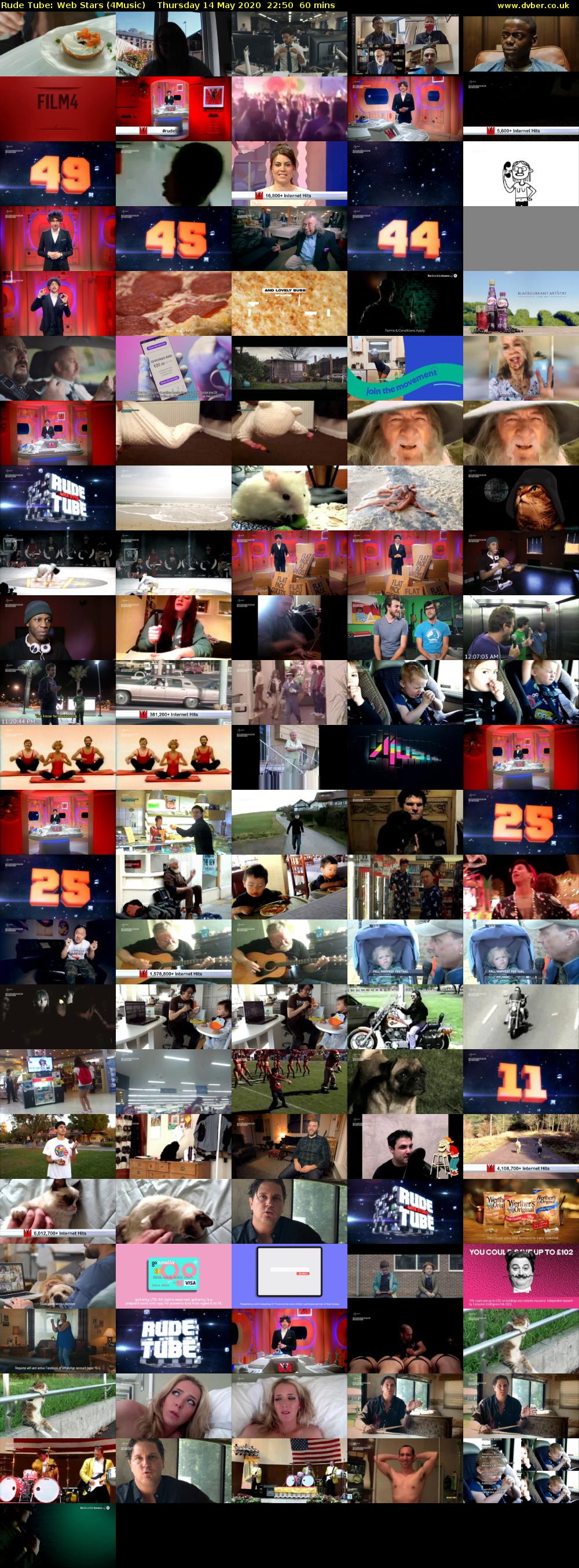 Rude Tube: Web Stars (4Music) Thursday 14 May 2020 22:50 - 23:50