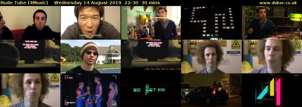 Rude Tube (4Music) Wednesday 14 August 2019 22:30 - 23:00