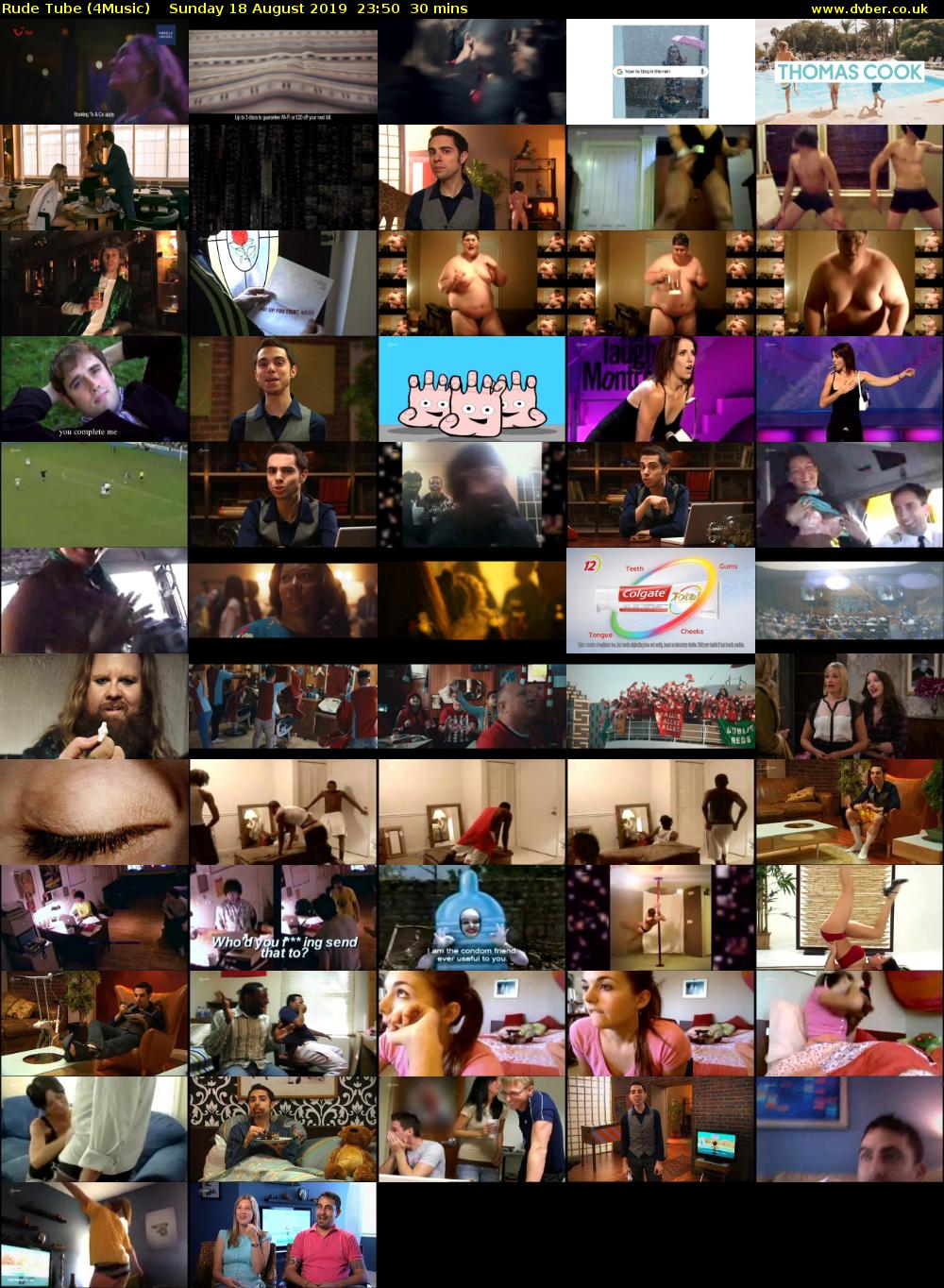 Rude Tube (4Music) Sunday 18 August 2019 23:50 - 00:20