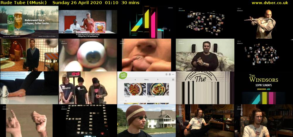 Rude Tube (4Music) Sunday 26 April 2020 01:10 - 01:40