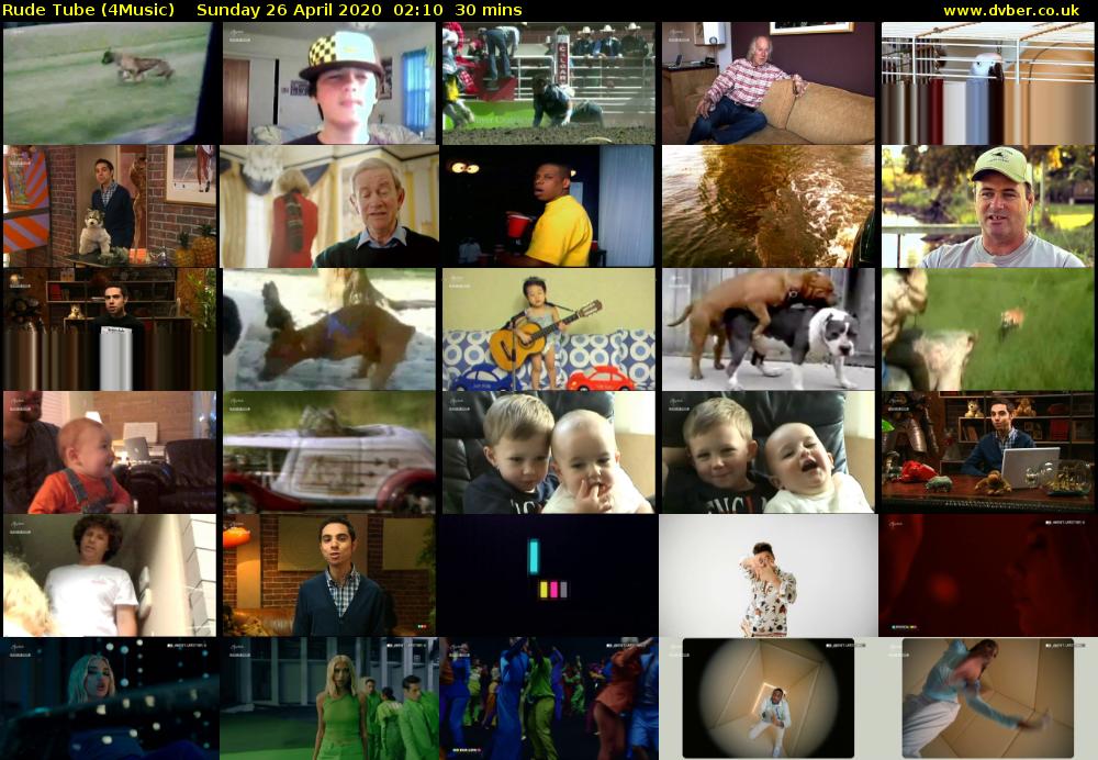 Rude Tube (4Music) Sunday 26 April 2020 02:10 - 02:40