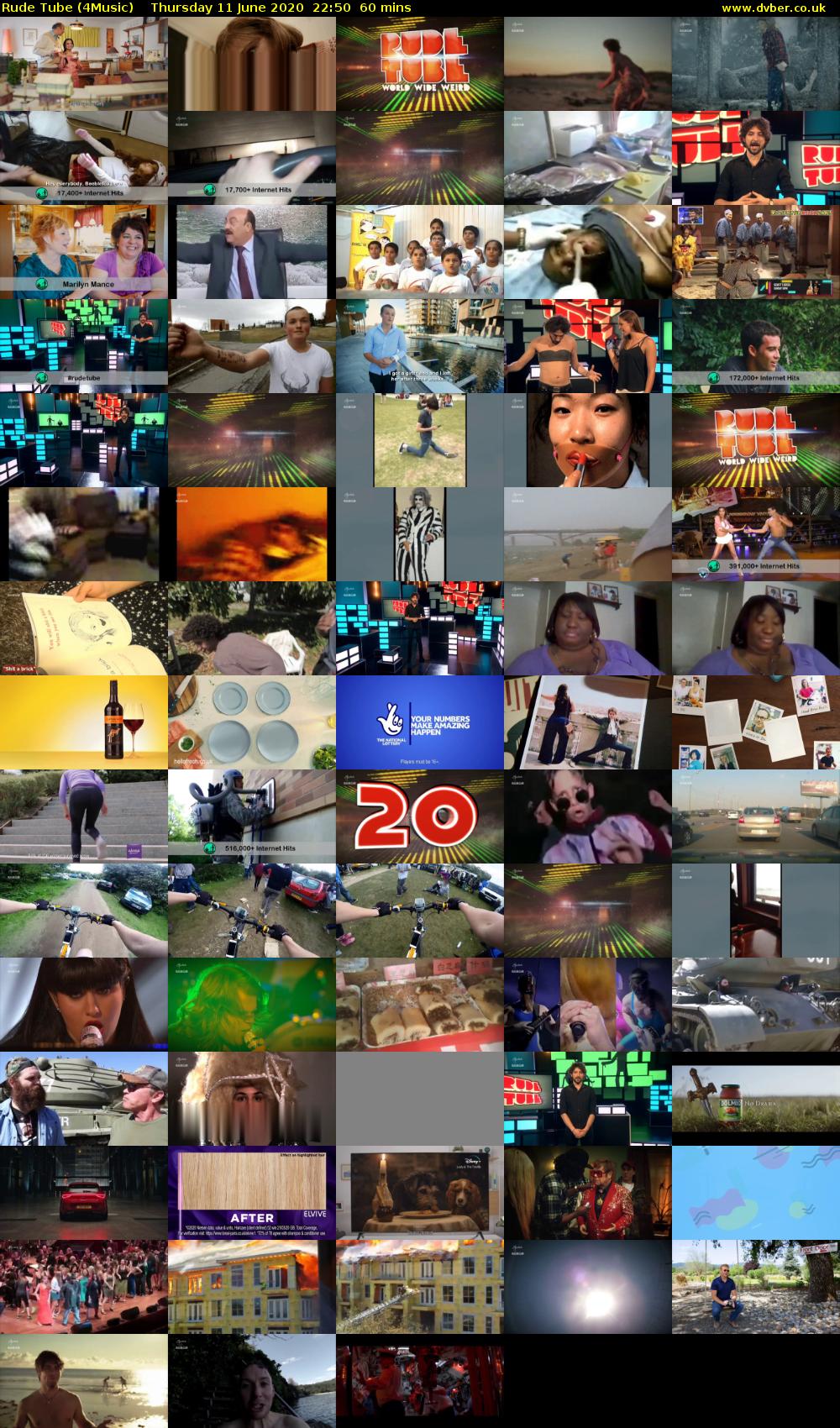 Rude Tube (4Music) Thursday 11 June 2020 22:50 - 23:50