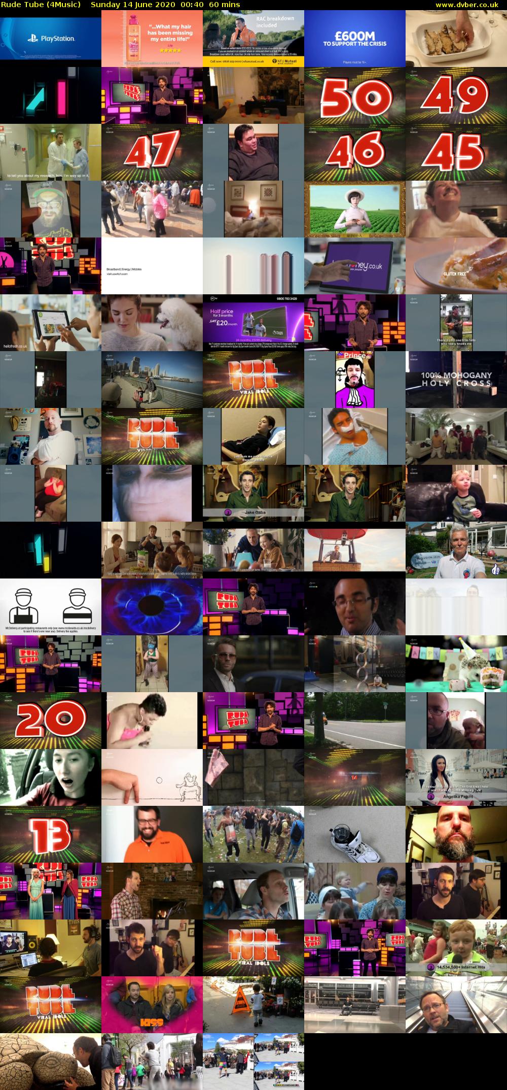 Rude Tube (4Music) Sunday 14 June 2020 00:40 - 01:40