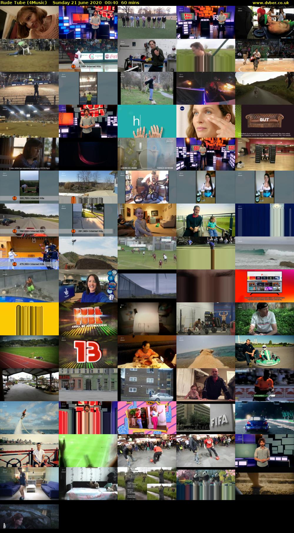 Rude Tube (4Music) Sunday 21 June 2020 00:40 - 01:40