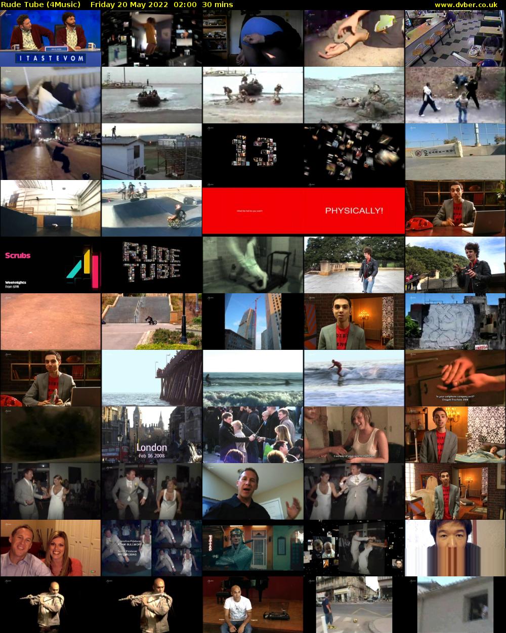 Rude Tube (4Music) Friday 20 May 2022 02:00 - 02:30