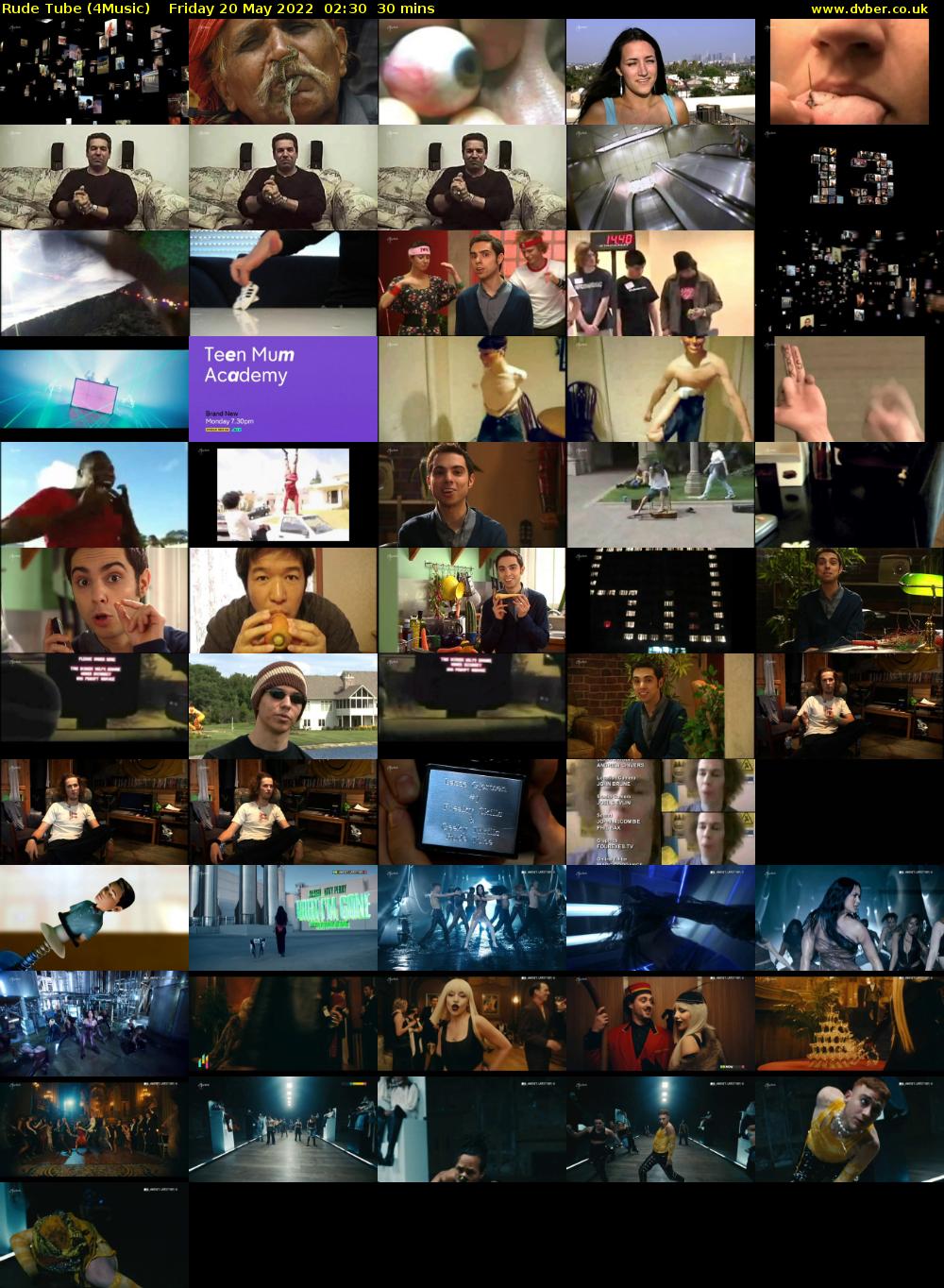 Rude Tube (4Music) Friday 20 May 2022 02:30 - 03:00