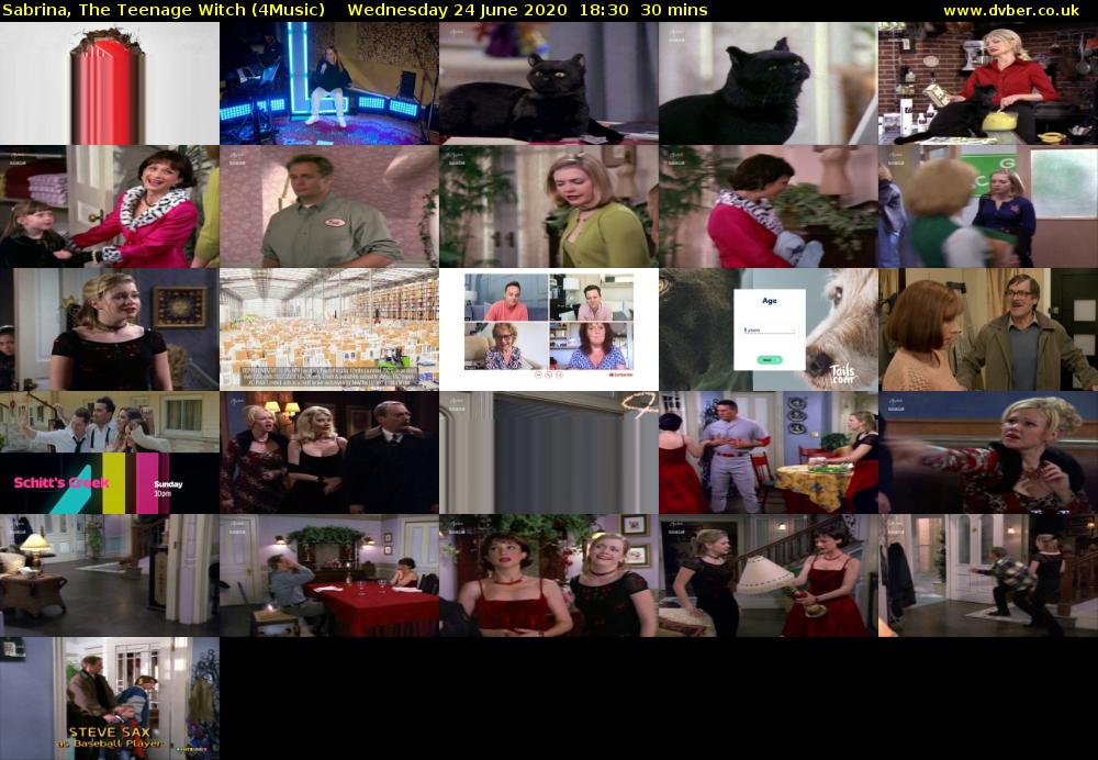 Sabrina, the Teenage Witch (4Music) Wednesday 24 June 2020 18:30 - 19:00
