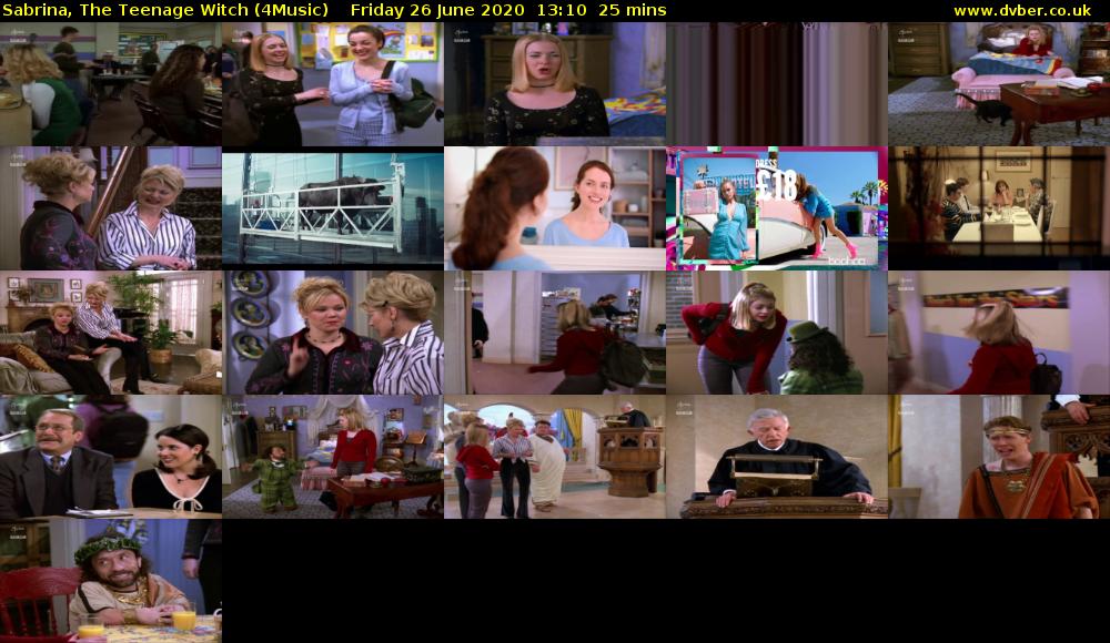 Sabrina, the Teenage Witch (4Music) Friday 26 June 2020 13:10 - 13:35