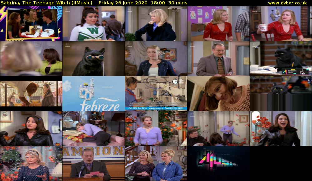 Sabrina, the Teenage Witch (4Music) Friday 26 June 2020 18:00 - 18:30