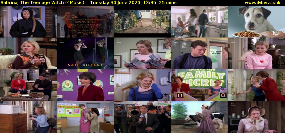 Sabrina, the Teenage Witch (4Music) Tuesday 30 June 2020 13:35 - 14:00