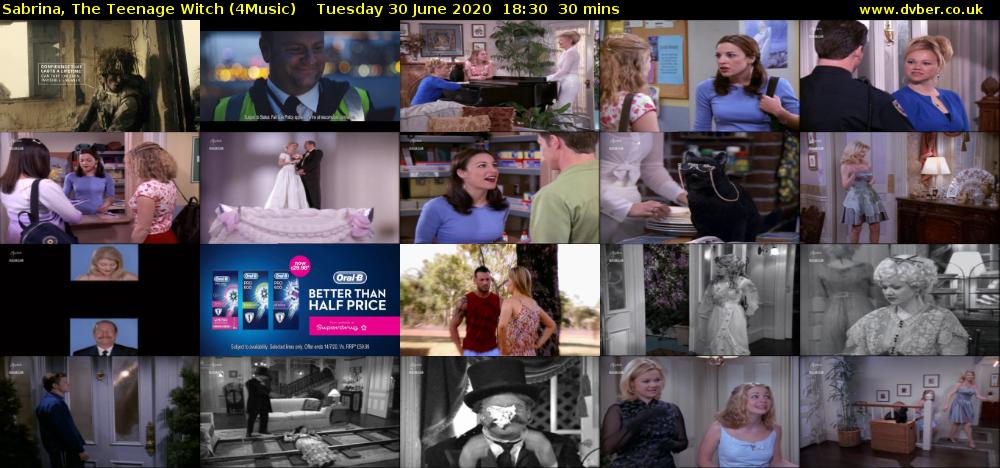 Sabrina, the Teenage Witch (4Music) Tuesday 30 June 2020 18:30 - 19:00