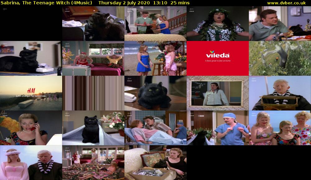Sabrina, the Teenage Witch (4Music) Thursday 2 July 2020 13:10 - 13:35