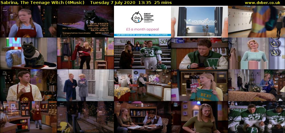 Sabrina, the Teenage Witch (4Music) Tuesday 7 July 2020 13:35 - 14:00