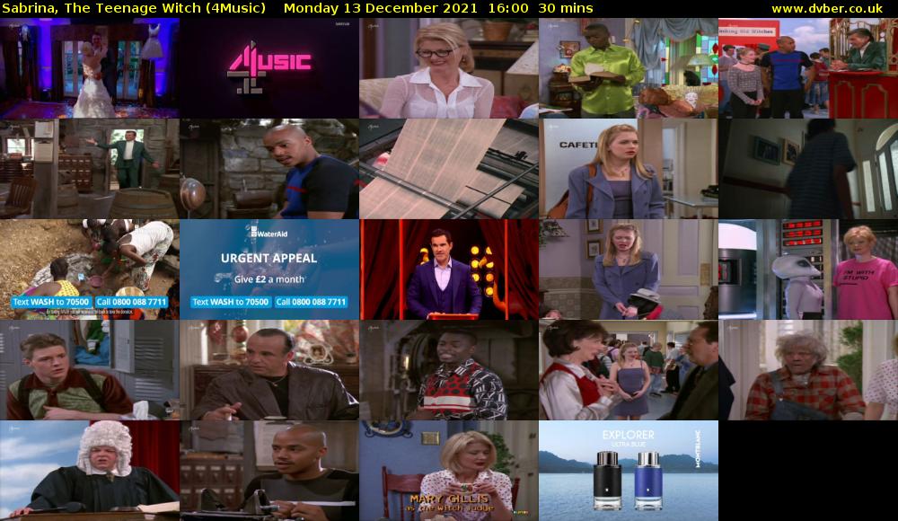 Sabrina, the Teenage Witch (4Music) Monday 13 December 2021 16:00 - 16:30