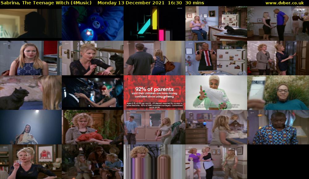 Sabrina, the Teenage Witch (4Music) Monday 13 December 2021 16:30 - 17:00