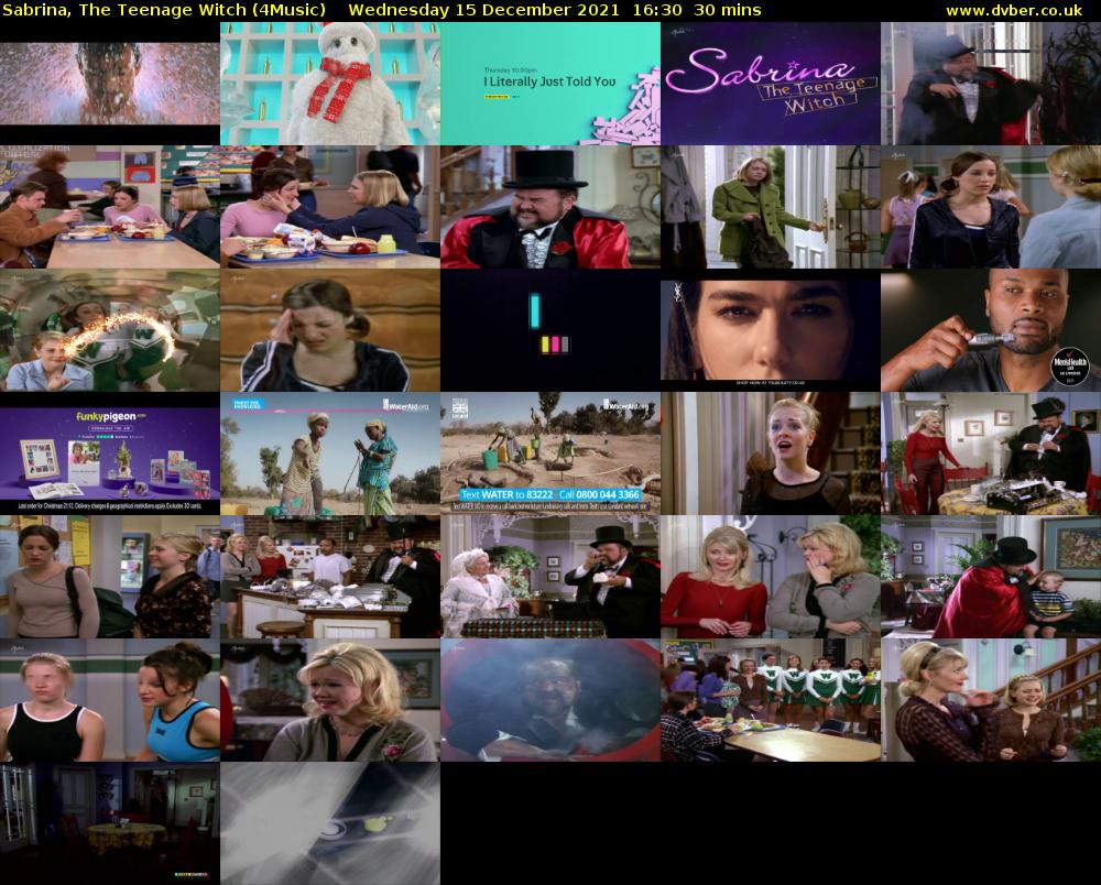 Sabrina, the Teenage Witch (4Music) Wednesday 15 December 2021 16:30 - 17:00