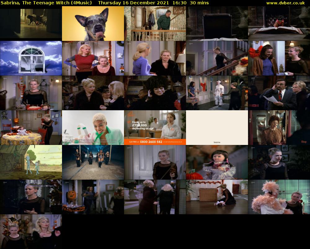 Sabrina, the Teenage Witch (4Music) Thursday 16 December 2021 16:30 - 17:00