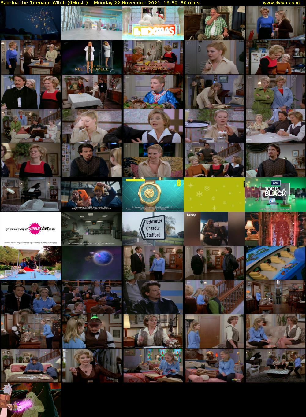Sabrina The Teenage Witch (4Music) Monday 22 November 2021 16:30 - 17:00