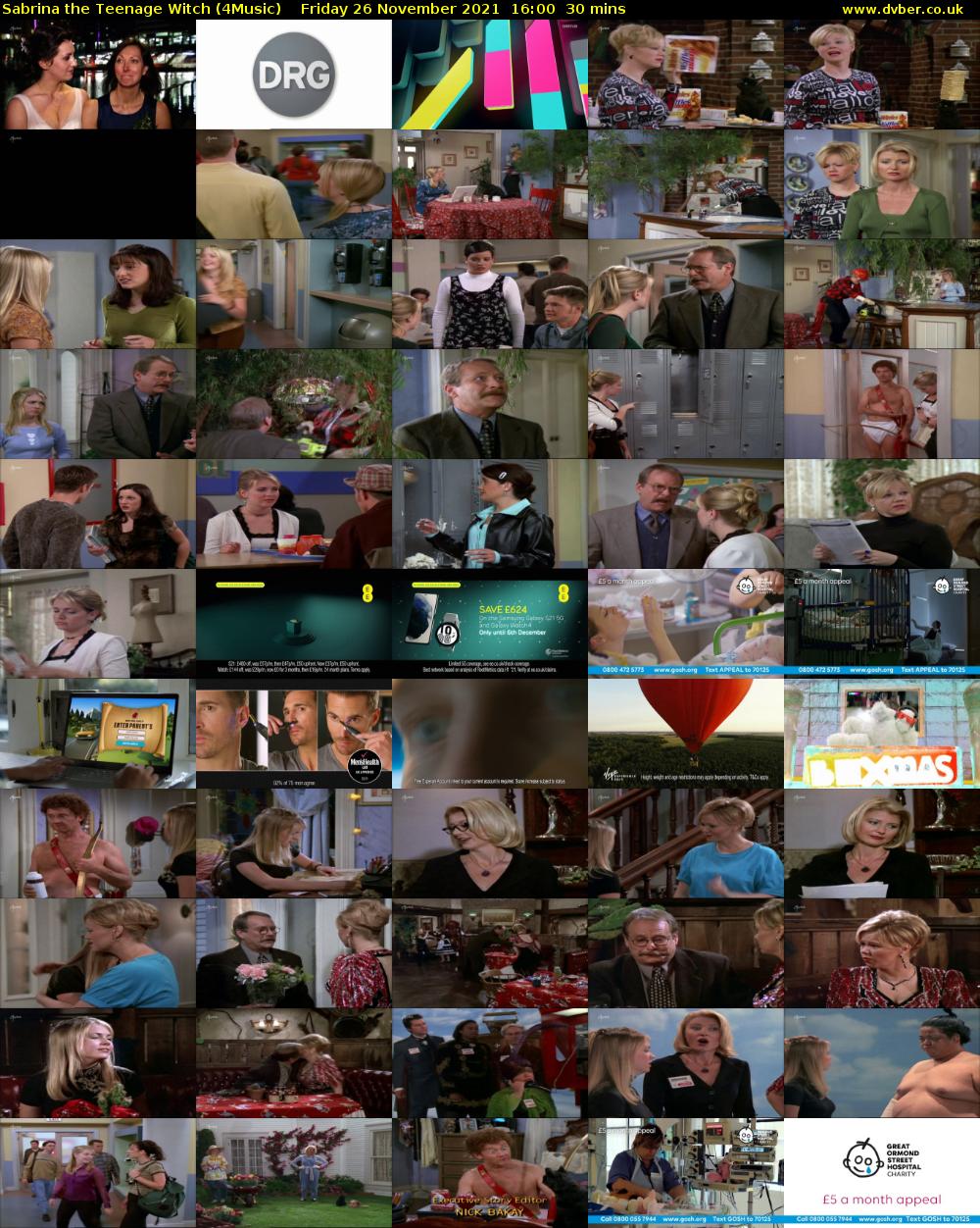 Sabrina The Teenage Witch (4Music) Friday 26 November 2021 16:00 - 16:30