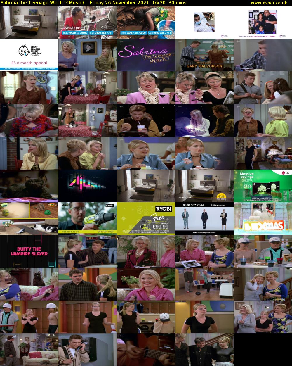 Sabrina The Teenage Witch (4Music) Friday 26 November 2021 16:30 - 17:00