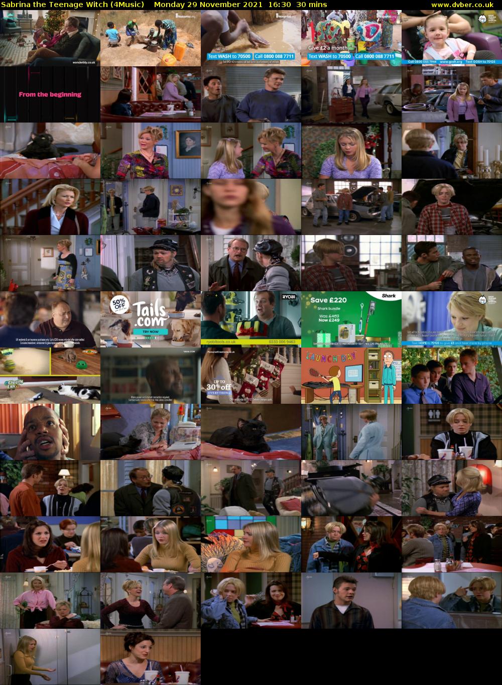 Sabrina The Teenage Witch (4Music) Monday 29 November 2021 16:30 - 17:00